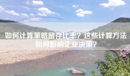 如何计算策略留存比率？这些计算方法如何影响企业决策？