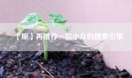 【原】再推荐一款小众的搜索引擎