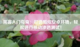 黑客入门指南：打造酷炫安卓环境，轻松进行移动渗透测试！