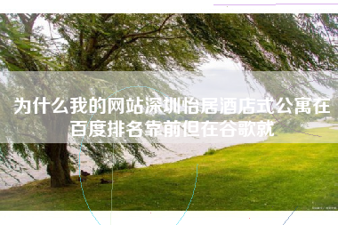 为什么我的网站深圳怡居酒店式公寓在百度排名靠前但在谷歌就
