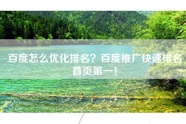 百度怎么优化排名？百度推广快速排名首页第一！